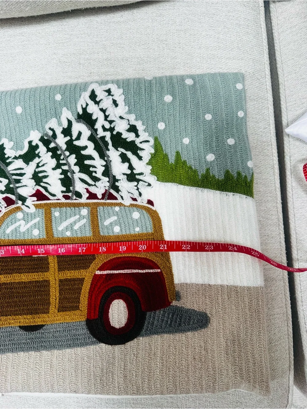 Pottery Barn Woody Car Throw Pillow & Down Insert